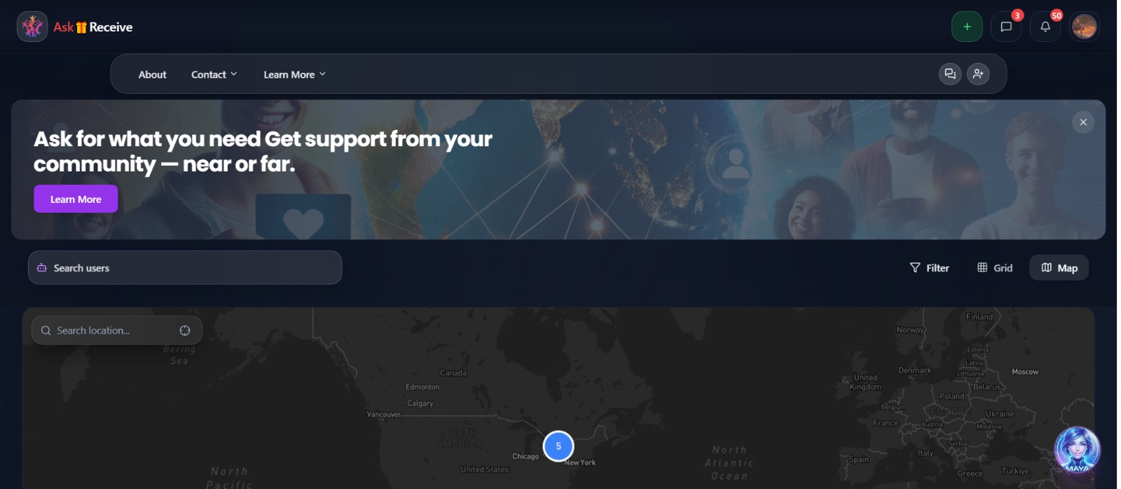 Uniserve Mobile View